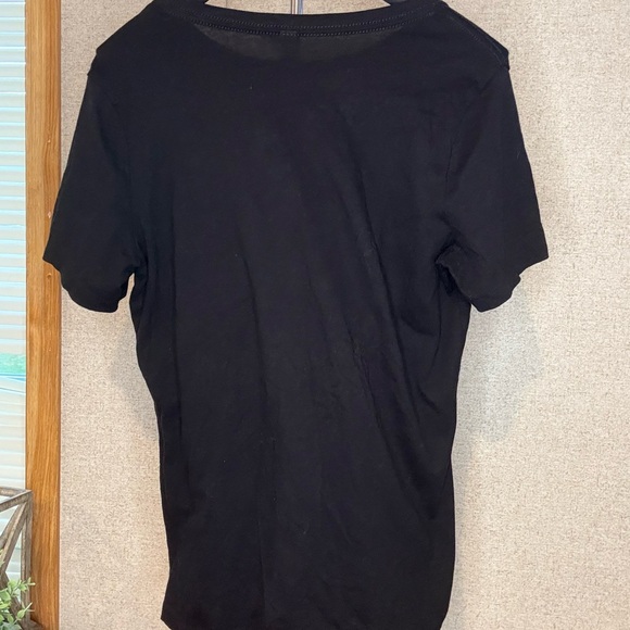 Bella Canvas Black Tee with Red Polka Dot Bow - Picture 2 of 3